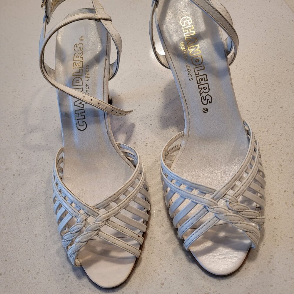 Chandlers womens white sandals